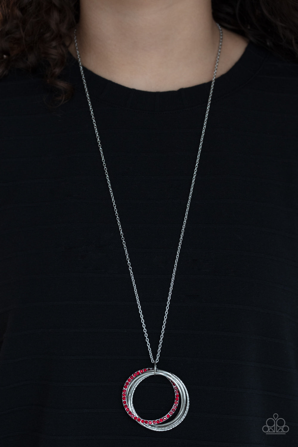 PRE-ORDER - Paparazzi Harmonic Halos - Red - Necklace & Earrings - $5 Jewelry with Ashley Swint
