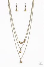 Load image into Gallery viewer, Paparazzi High Heels and Hustle - Brass Pearls - Multi Layered Necklace and matching Earrings - $5 Jewelry with Ashley Swint