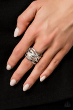 Load image into Gallery viewer, Paparazzi High Rollin - Black and White Rhinestones Ring - 2019 Convention Exclusive - $5 Jewelry With Ashley Swint