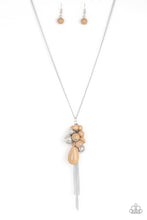 Load image into Gallery viewer, Paparazzi Its A Celebration - Brown - Silver Beads Cluster - Silver Chain Necklace &amp; Earrings - $5 Jewelry With Ashley Swint