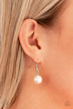 Load image into Gallery viewer, Paparazzi One-Way WALL STREET White Pearls - Silver Chains Necklace - Fashion Fix Exclusive September 2019 - $5 Jewelry With Ashley Swint