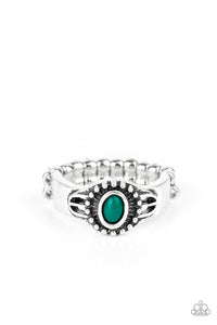 Paparazzi Right On TREK - Green - Dainty Band Ring - $5 Jewelry with Ashley Swint
