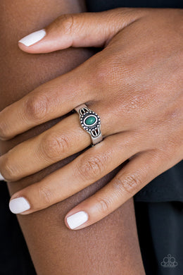 Paparazzi Right On TREK - Green - Dainty Band Ring - $5 Jewelry with Ashley Swint