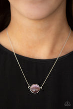 Load image into Gallery viewer, PRE-ORDER - Paparazzi Rose-Colored Glasses - Purple Cat's Eye Stone - Necklace &amp; Earrings - $5 Jewelry with Ashley Swint