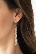 Load image into Gallery viewer, Paparazzi Tassel Tease - White Bead - Silver Necklace &amp; Earrings - $5 Jewelry With Ashley Swint
