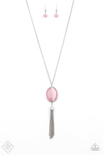 Load image into Gallery viewer, Paparazzi Tasseled Tranquility - Pink - Cat's Eye Moonstone - Necklace - Fashion Fix Exclusive October 2019 - $5 Jewelry With Ashley Swint