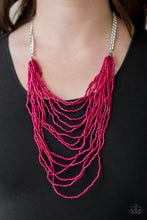 Load image into Gallery viewer, Paparazzi Bora Bombora - Pink Seed Beads - Necklace and matching Earrings - $5 Jewelry With Ashley Swint