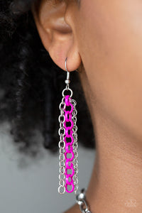 Paparazzi Color Bomb - Pink - Necklace & Earrings - $5 Jewelry With Ashley Swint