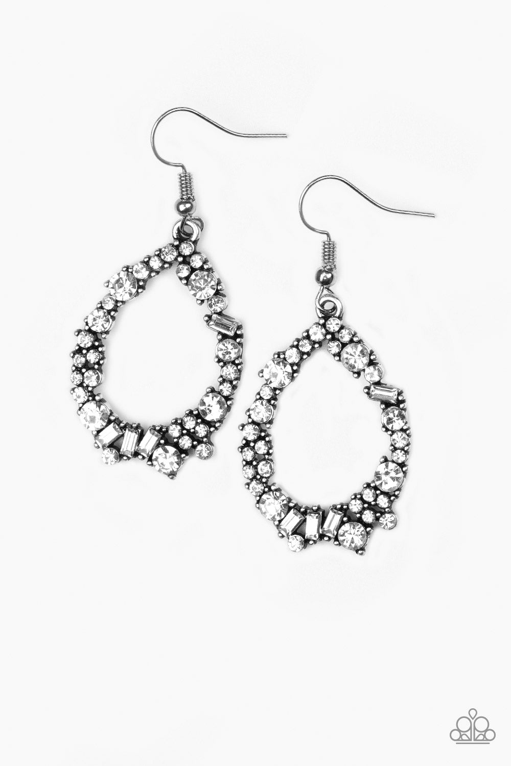 Crushing Couture - White - Earrings - $5 Jewelry With Ashley Swint