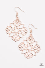 Load image into Gallery viewer, Paparazzi Elaborate Scheme - Rose Gold - Earrings - $5 Jewelry With Ashley Swint