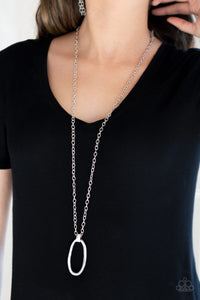Paparazzi Grit Girl - Silver - Necklace and matching Earrings - $5 Jewelry With Ashley Swint