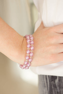 Paparazzi Modestly Modest - Purple Pearls - Bracelet - $5 Jewelry With Ashley Swint