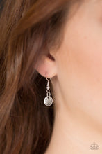 Load image into Gallery viewer, Paparazzi Mojave Musical - White Rocks - Silver Feather Pendant - Necklace &amp; Earrings - $5 Jewelry With Ashley Swint