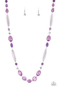 Paparazzi Quite Quintessence - Purple - Necklace and matching Earrings - $5 Jewelry With Ashley Swint