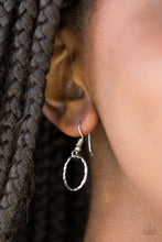 Load image into Gallery viewer, Paparazzi RING Down The House - Silver - Shimmery Textured Hoops - Necklace and matching Earrings - $5 Jewelry With Ashley Swint