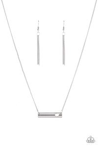 Paparazzi Sending All My Love - Silver - Airy Heart Cutout - Necklace and matching Earrings - $5 Jewelry With Ashley Swint