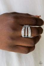 Load image into Gallery viewer, Paparazzi Stacks On Stacks On Stacks - White Rhinestone - Ring - $5 Jewelry With Ashley Swint