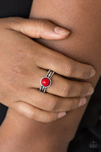 Load image into Gallery viewer, Paparazzi TREK and Field - Red Bead - Silver Ring - $5 Jewelry With Ashley Swint