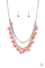 Load image into Gallery viewer, Paparazzi Wait and SEA - Orange / Coral - Necklace and matching Earrings - $5 Jewelry With Ashley Swint