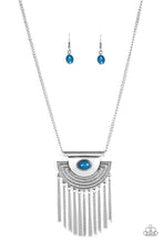 Load image into Gallery viewer, Paparazzi When In ROAM - Blue Bead - Antiqued Silver Necklace &amp; Earrings - $5 Jewelry with Ashley Swint