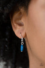 Load image into Gallery viewer, Paparazzi When In ROAM - Blue Bead - Antiqued Silver Necklace &amp; Earrings - $5 Jewelry with Ashley Swint