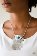 Load image into Gallery viewer, Paparazzi When In ROAM - Blue Bead - Antiqued Silver Necklace &amp; Earrings - $5 Jewelry with Ashley Swint