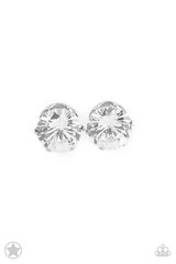 Paparazzi Just In TIMELESS - White Earring - $5 Jewelry with Ashley Swint