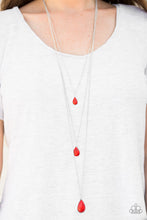 Load image into Gallery viewer, Paparazzi Mountain Tears - Red Teardrops - Necklace and matching Earrings - $5 Jewelry With Ashley Swint