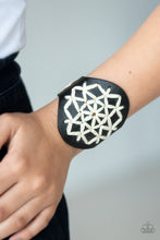 Load image into Gallery viewer, Paparazzi A Cross-Stitch In Time - Black - Leather Bracelet - $5 Jewelry with Ashley Swint