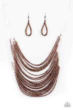 Load image into Gallery viewer, Paparazzi Catwalk Queen - Copper - Seed Beads - Necklace and matching Earrings - $5 Jewelry With Ashley Swint