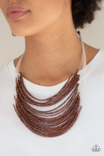 Load image into Gallery viewer, Paparazzi Catwalk Queen - Copper - Seed Beads - Necklace and matching Earrings - $5 Jewelry With Ashley Swint
