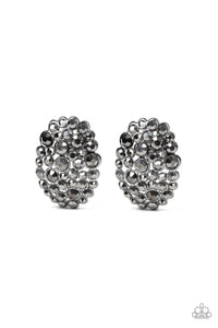 Paparazzi Daring Dazzle - Black - Hematite Rhinestones - Post Earrings - $5 Jewelry with Ashley Swint