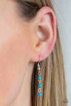Load image into Gallery viewer, Paparazzi Fierce In Fringe - Blue - Silver Necklace and matching Earrings - $5 Jewelry With Ashley Swint