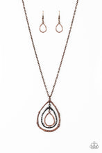 Load image into Gallery viewer, Paparazzi Going For Grit - Copper - Necklace &amp; Earrings - $5 Jewelry with Ashley Swint