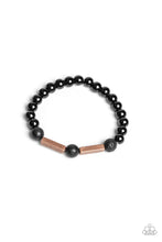Load image into Gallery viewer, Paparazzi Metro Meditation - Copper - Black Lava Rock Stretchy Band Bracelet - $5 Jewelry with Ashley Swint