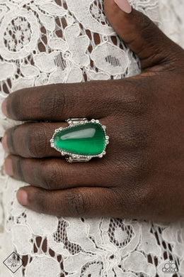 Paparazzi Newport Nouveau - Green - Ring - Trend Blend Fashion Fix - March 2021 - $5 Jewelry with Ashley Swint