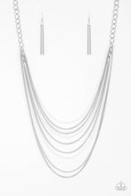 Load image into Gallery viewer, Paparazzi Rebel Rainbow - White Silver Chains - Necklace and matching Earrings - $5 Jewelry With Ashley Swint