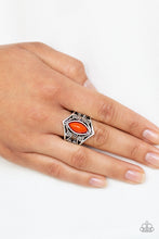 Load image into Gallery viewer, Paparazzi Roamin Rogue - Orange Bead - Silver Ring - $5 Jewelry With Ashley Swint
