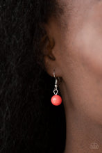 Load image into Gallery viewer, Paparazzi Seaside Soiree - Orange / Coral - Silver Necklace and matching Earrings - $5 Jewelry With Ashley Swint
