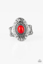 Load image into Gallery viewer, Paparazzi Stone Fox - Red Stone - Silver Ring - $5 Jewelry With Ashley Swint
