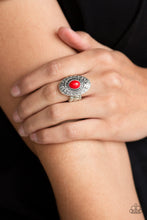 Load image into Gallery viewer, Paparazzi Stone Fox - Red Stone - Silver Ring - $5 Jewelry With Ashley Swint