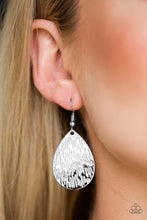 Load image into Gallery viewer, Paparazzi Terra Incognita - Silver - Teardrop Earrings - $5 Jewelry With Ashley Swint