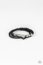Load image into Gallery viewer, Paparazzi Tour de Tranquility - Black - Stone Beads - Set of 3 Stretchy Band - Bracelets - $5 Jewelry with Ashley Swint