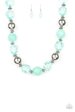 Load image into Gallery viewer, Paparazzi Very Voluminous - Green - Biscay Beads - Silver Accents - Necklace &amp; Earrings - $5 Jewelry with Ashley Swint