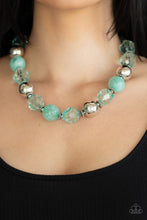 Load image into Gallery viewer, Paparazzi Very Voluminous - Green - Biscay Beads - Silver Accents - Necklace &amp; Earrings - $5 Jewelry with Ashley Swint