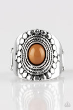 Load image into Gallery viewer, Paparazzi ZEN To One - Brown Bead - Silver Rope patterns - Ring - $5 Jewelry With Ashley Swint
