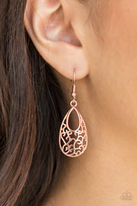 Paparazzi Always Be VINE - Rose Gold - Earrings - $5 Jewelry With Ashley Swint