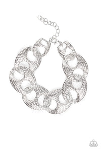 Paparazzi Casual Connoisseur - Silver - Bold Circular Patterns - Bracelet - $5 Jewelry With Ashley Swint