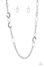 Load image into Gallery viewer, Paparazzi Chain Cadence - Black Gunmetal - Necklace and matching Earrings - $5 Jewelry With Ashley Swint