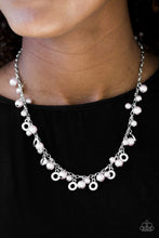 Load image into Gallery viewer, Paparazzi Elegant Ensemble - Silver Beads - Shimmery Silver Chain Necklace &amp; Earrings - $5 Jewelry With Ashley Swint